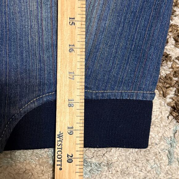 Vintage Marithe Francois Girbaud Womens Rainbow Denim Jacket Size Large 90s - Picture 9 of 10